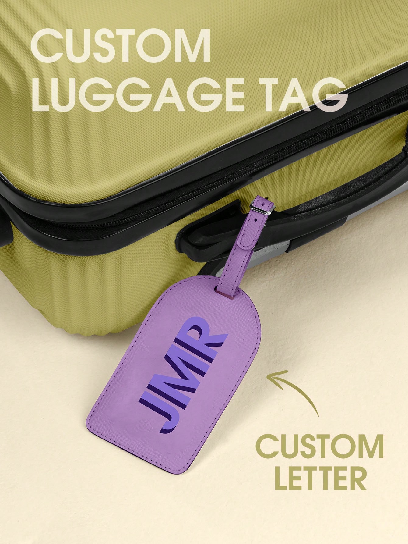 Wedding Packaging - Personalisierter Kofferanhänger mit Initialen, individueller Buchstaben-Anhänger