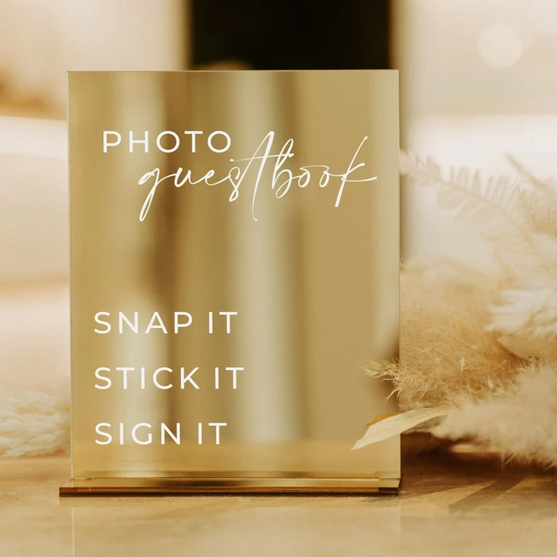 Table Number Gold - Rechteck Golds piegel Hochzeit Zeichen, Hochzeit
