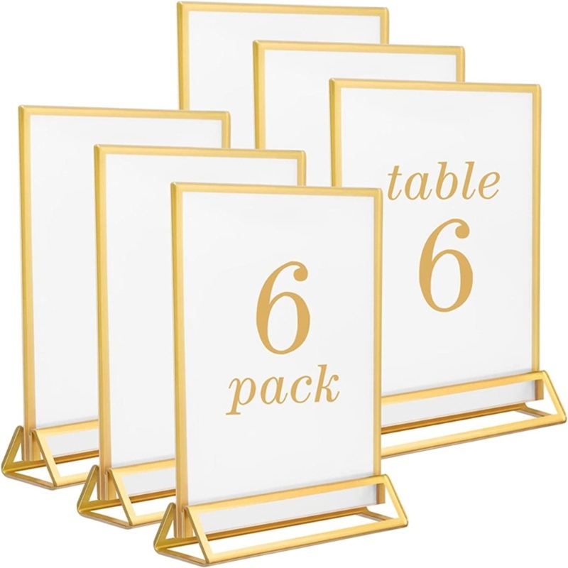 Table Number Gold - Klarer Acryl Hochzeit Tisch nummer stehen