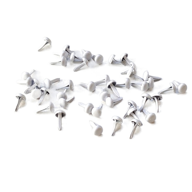 Papercraft Supply Invitation - 500 stücke 4,5mm Weiß Metall Brads