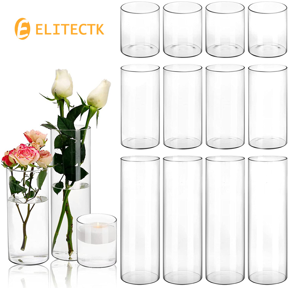 Centerpiece Vase Tall - Glaszylinder Vase Hurrikan Kerzenhalter klar 3