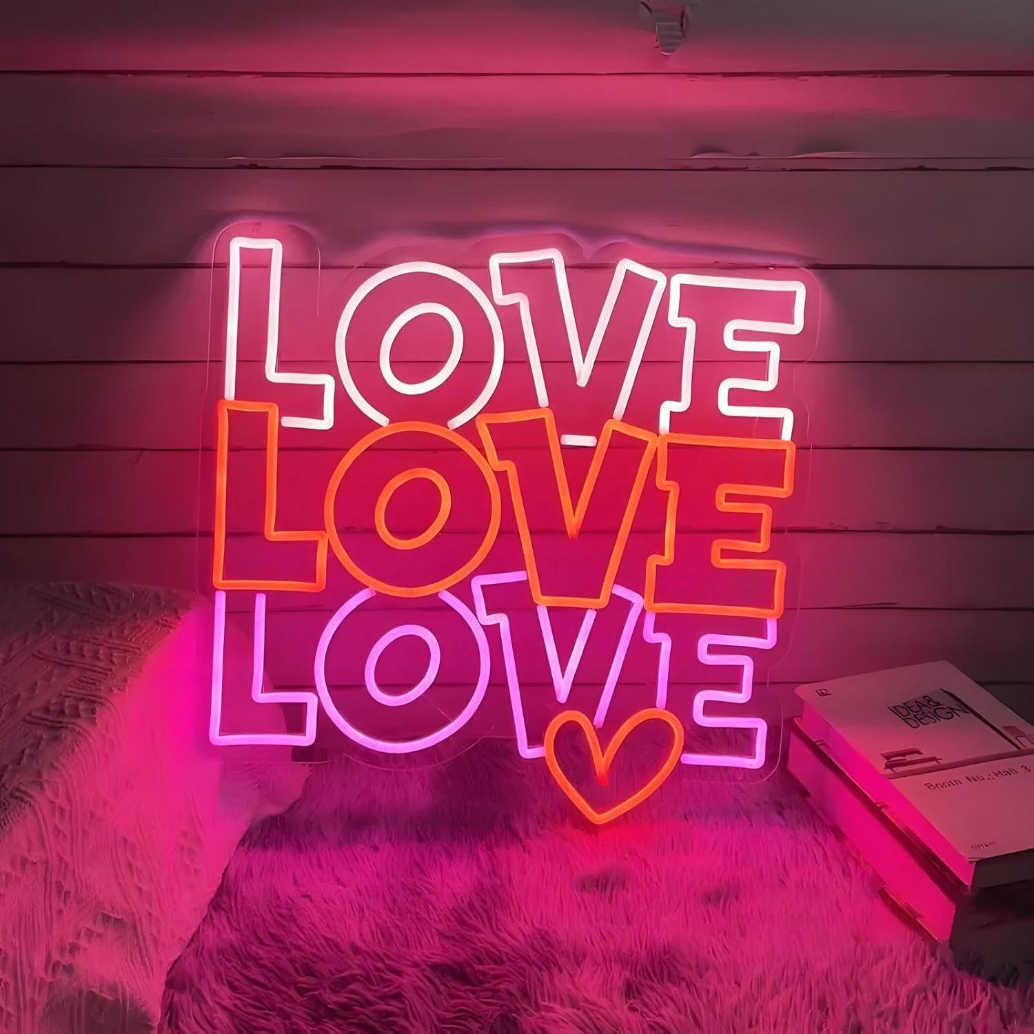 Wedding Led - Liebes-Neonschild, USB-dimmbar, LED-Neonlichter für Hochzeit, Verlobung,