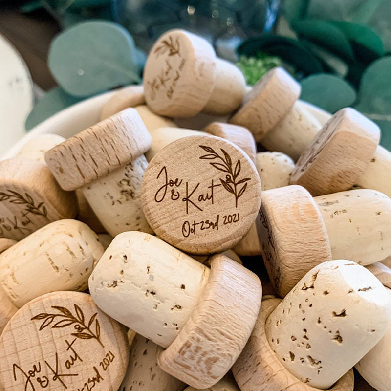 Wedding Supply List - Angepasst Holz Wein Stopfen Hochzeit party