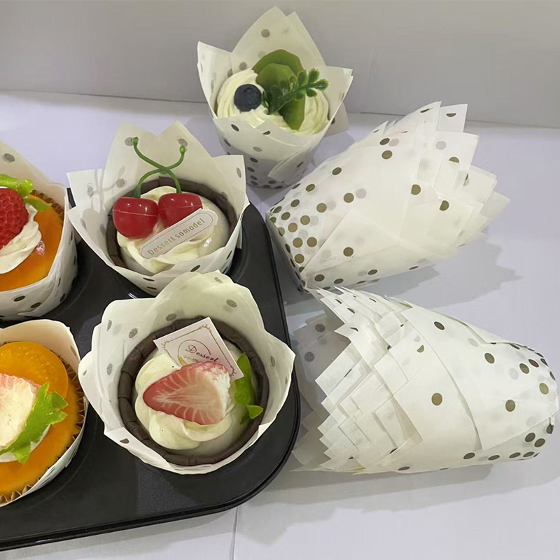Wedding Cake Supply - 50 Stück/100 Stück Gold Dot Tulip