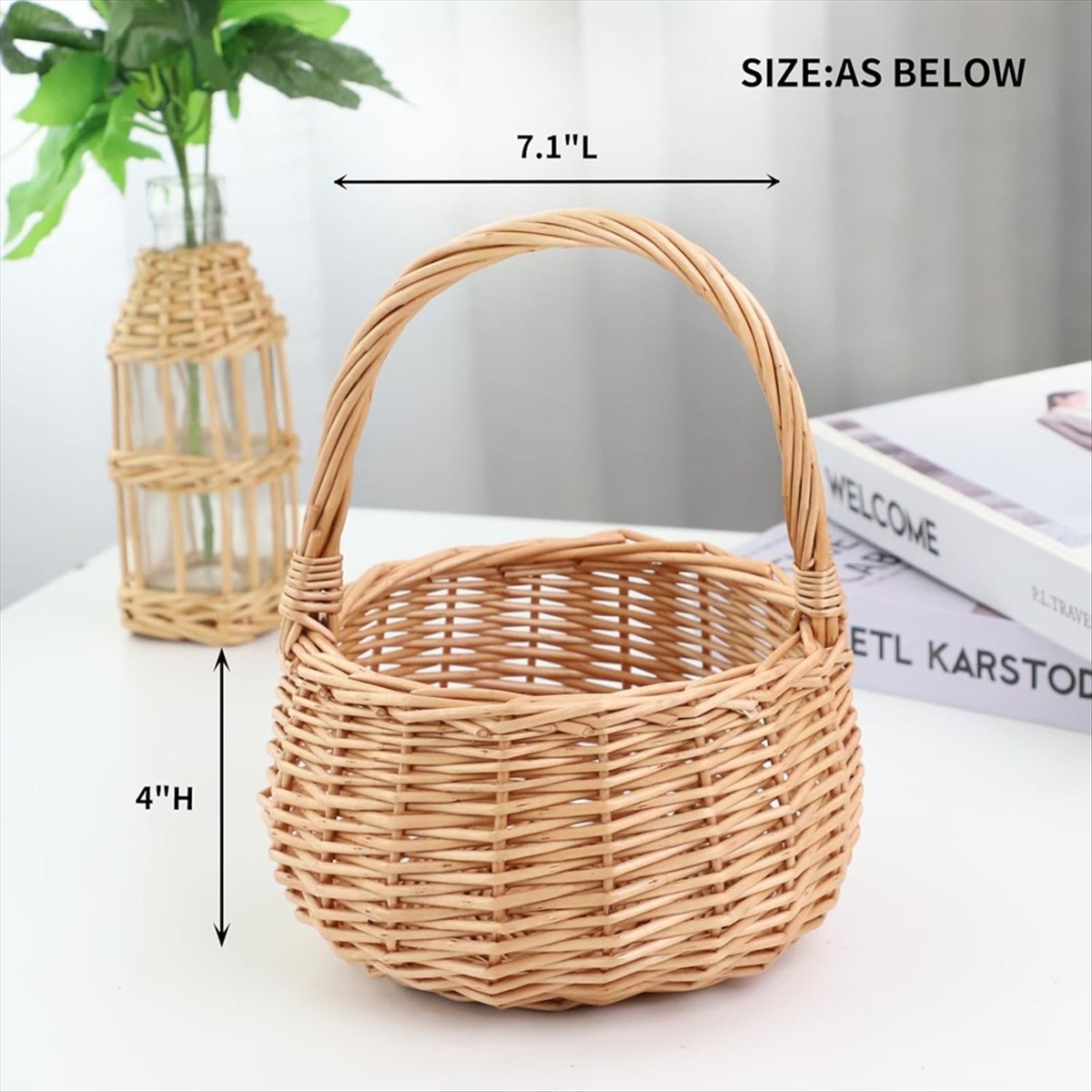 Weidenkorb mit Griff, Weidenko – Flower Girl Basket Bewertung und Preis