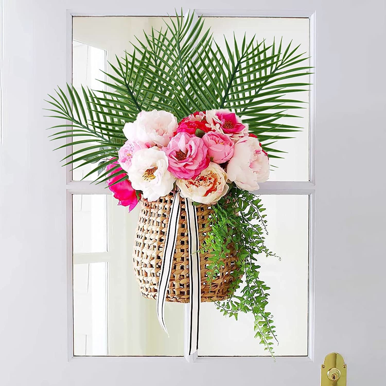 5 stücke goldene künstliche Pa – Flower Girl Basket Bewertung und Preis