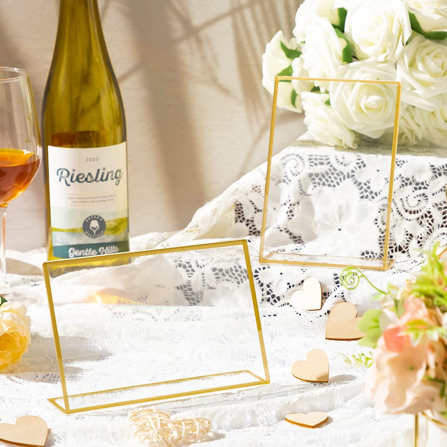 Gold rahmen Acryl Zeichen halt – Table Number Gold Bewertung und Preis