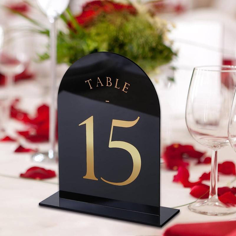 Gewölbte Acryl Tisch nummern H – Table Number Gold Bewertung und Preis