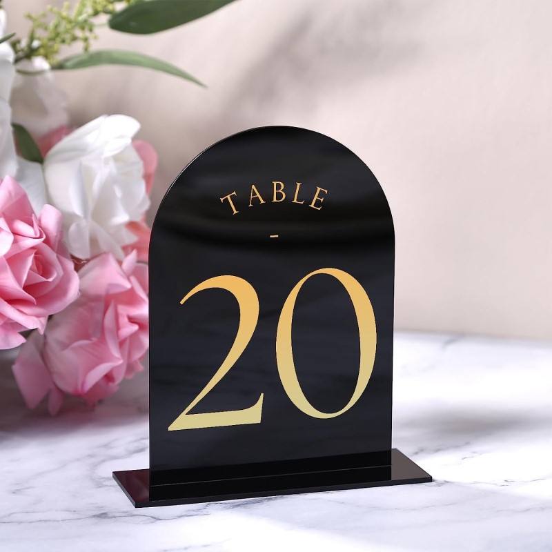 Gewölbte Acryl Tisch nummern H – Table Number Gold Bewertung und Preis