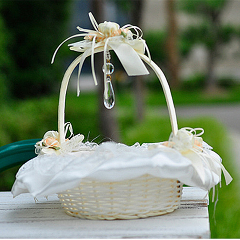 Blumenmädchen-Korb, romantisch – Flower Girl Basket Bewertung und Preis