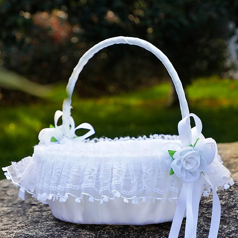 Blumenmädchen-Korb, romantisch – Flower Girl Basket Bewertung und Preis