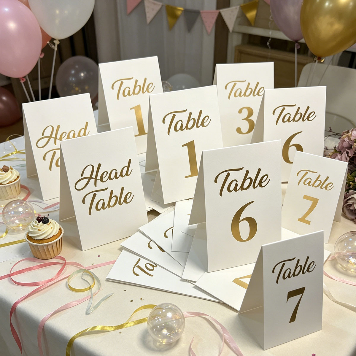 1 Set Goldfolie Hochzeitstisch – Table Number Gold Bewertung und Preis
