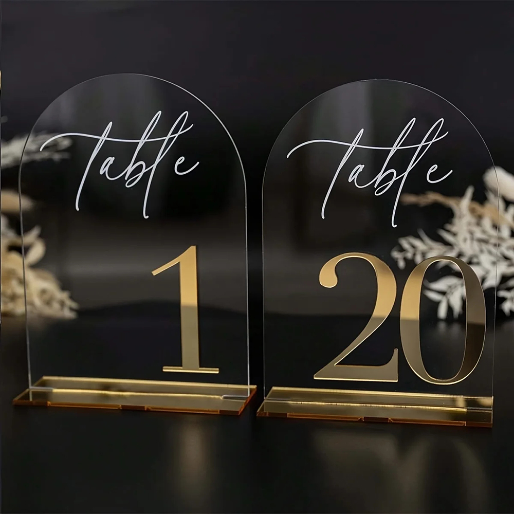 Benutzerdefinierte 1 und 10 St – Table Number Gold Bewertung und Preis