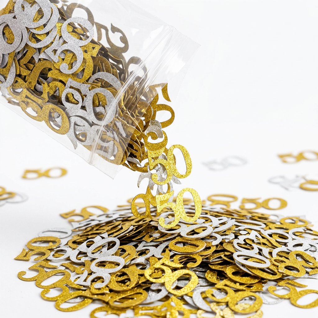120 Stück 50. Geburtstag Konfe – Table Number Gold Bewertung und Preis