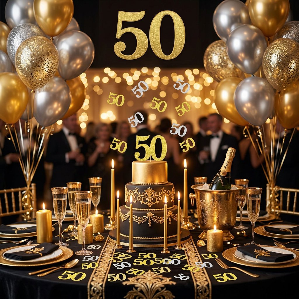 120 Stück 50. Geburtstag Konfe – Table Number Gold Bewertung und Preis