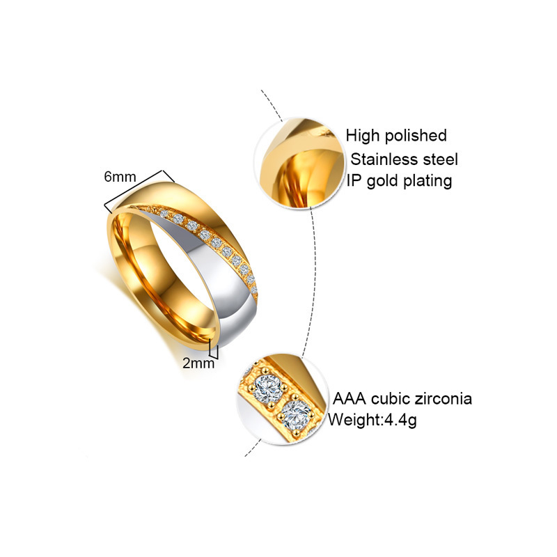 Vnox Temperament Eheringe für  – Wedding Zone Bewertung und Preis