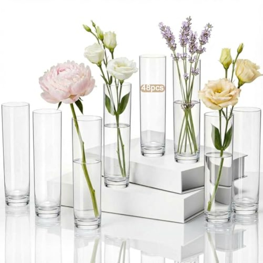 48 Stück Acryl-Zylindervasen f – Centerpiece Vase Tall Bewertung und Preis