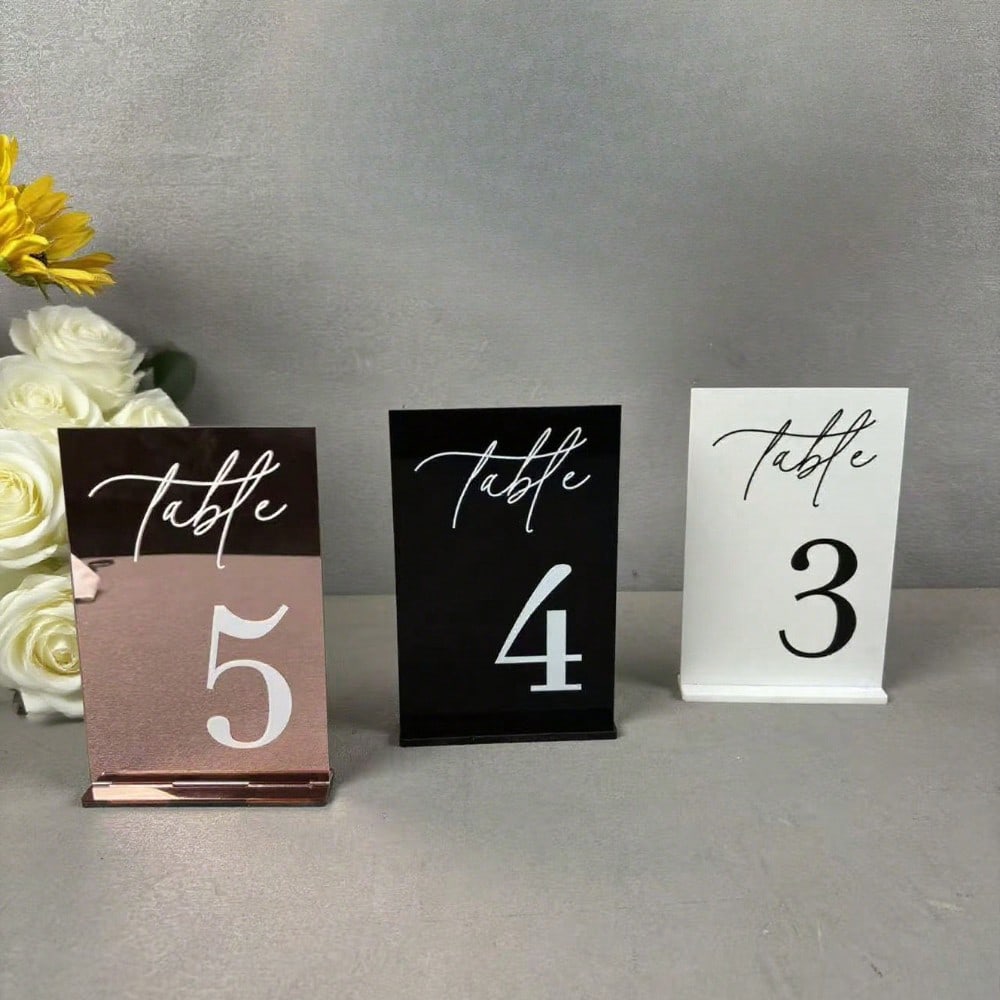 Goldene Acryl-Spiegel-Tischnum – Table Number Gold Bewertung und Preis