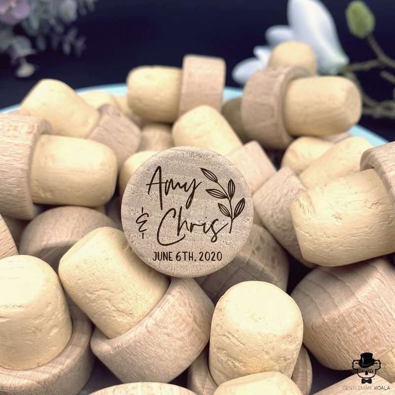 Angepasst Holz Wein Stopfen Ho – Wedding Supply List Bewertung und Preis
