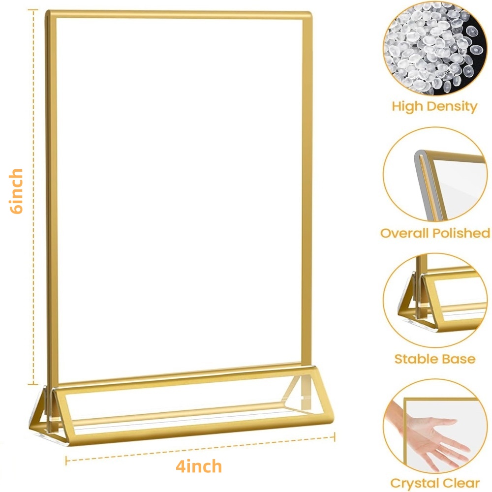 6er-Pack Gold 4x6 Acryl-Bilder – Table Number Gold Bewertung und Preis