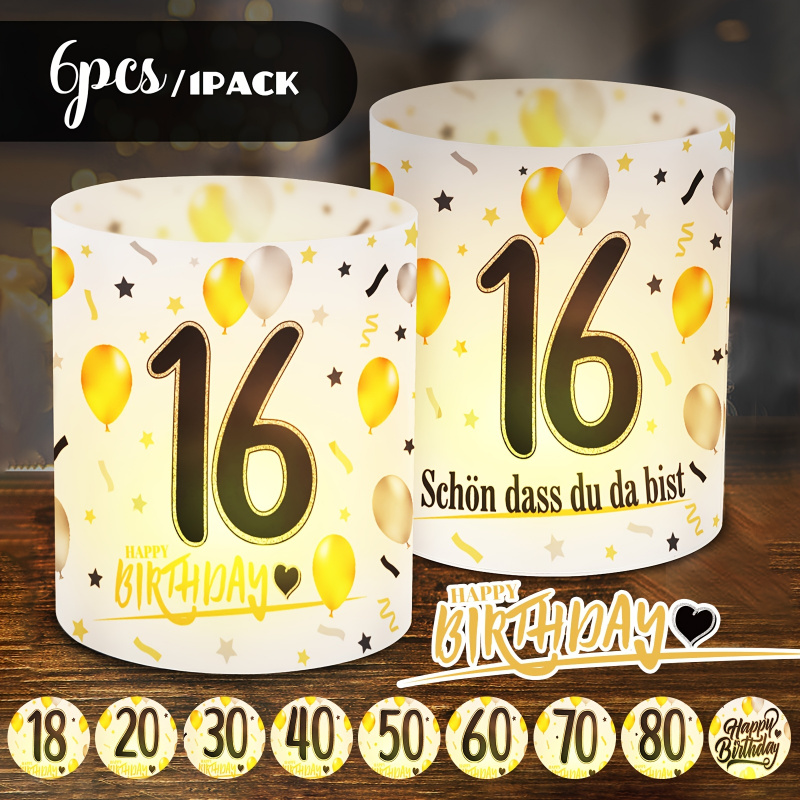6. Stk. Schwarzgoldene Geburts – Table Number Gold Bewertung und Preis